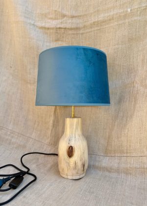Lampe pied en bois tourné
