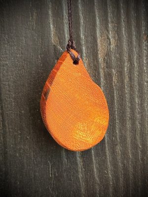 Collier pendentif bois goutte