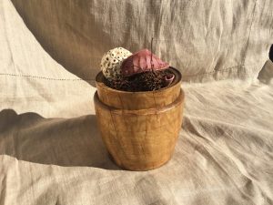 Pot déco en bois tourné