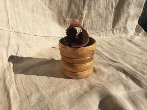 Pot déco en bois tourné