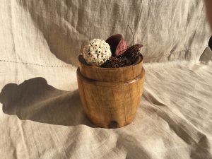 Pot déco en bois tourné