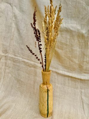Vase en bois tourné et résine