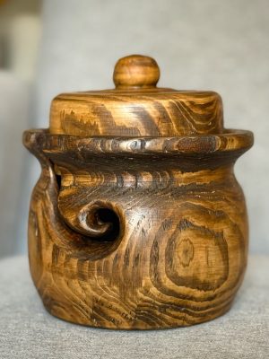 Pot à pelotes en bois tourné_1315