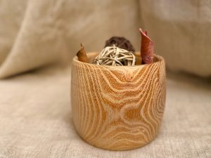 Grand Pot déco en bois tourné robinier