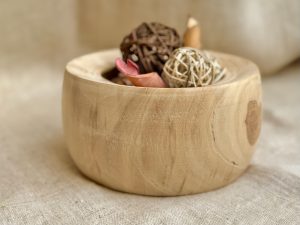 Pot déco en bois tourné troène