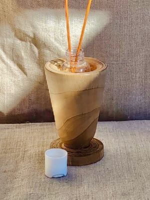 Diffuseur parfum d’intérieur en bois tourné en cerisier