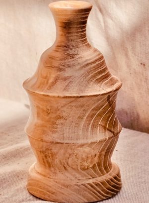 Petit Vase en bois tourné en acacia